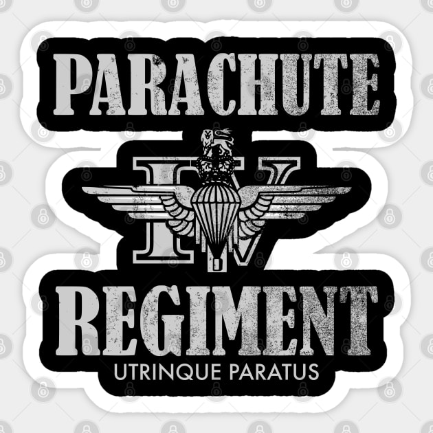4 Para - 4th Battalion Parachute Regiment (distressed) Sticker by TCP